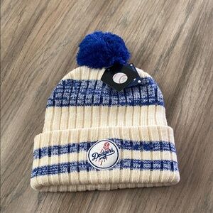 Dodgers Knit Beanie with Pom